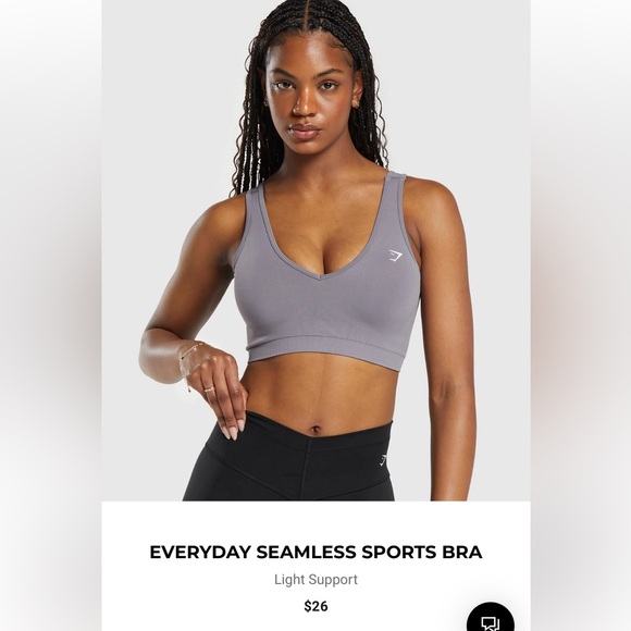 Gymshark Other - Gymshark Everyday Seamless Sports Bra In Fog Purple NEW Size XL